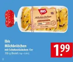 Famila Nord Ost Ibis Milchbrötchen mit Schokostückchen 10er Angebot