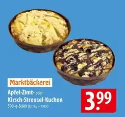 Famila Nord Ost Marktbäckerei Apfel-Zimt- oder Kirsch-Streusel-Kuchen Angebot