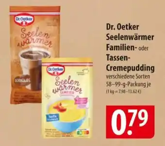 Famila Nord Ost Dr. Oetker Seelenwärmer Familien- oder Tassen Cremepudding  - Angebot