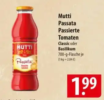 Famila Nord Ost Mutti Passata Passierte Tomaten Classic oder Basilikum Angebot