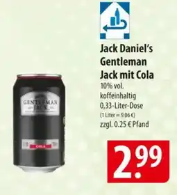 Famila Nord Ost Jack Daniel's Gentleman Jack mit Cola Angebot