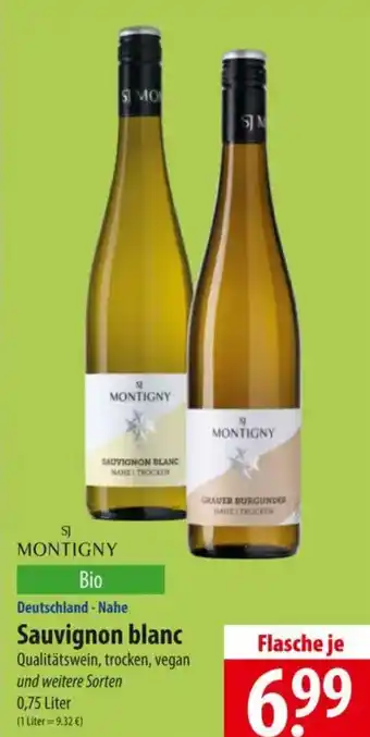 Famila Nord Ost MONTIGNY Sauvignon blanc Angebot