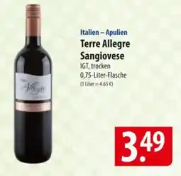 Famila Nord Ost Italien - Apulien Terre Allegre Sangiovese Angebot