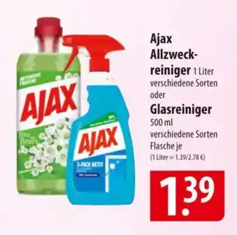 Famila Nord Ost Ajax Allzweck- reiniger oder Glasreiniger Angebot