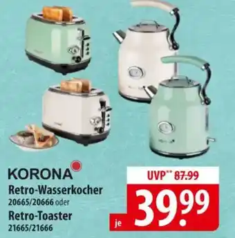 Famila Nord Ost KORONA Retro-Wasserkocher oder Retro-Toaster Angebot