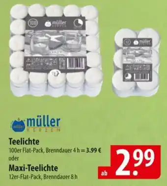 Famila Nord Ost müller Teelichte oder Maxi-Teelichte Angebot