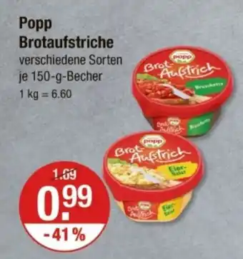 V Markt Popp Brotaufstriche Angebot