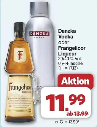 Famila Nord West Danzka Vodka oder Frangelicor Liqueur Angebot