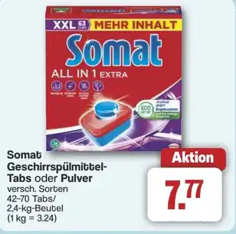 Famila Nord West Somat Geschirrspülmittel- Tabs oder Pulver Angebot