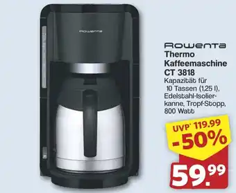 Famila Nord West RowenTa Thermo Kaffeemaschine CT 3818 Angebot