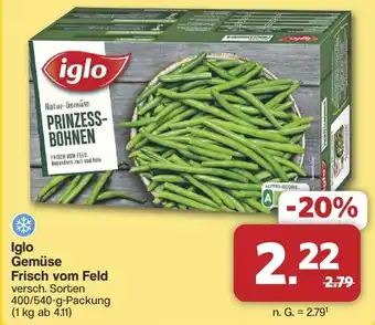 Famila Nord West Iglo Gemüse Frisch vom Feld Angebot
