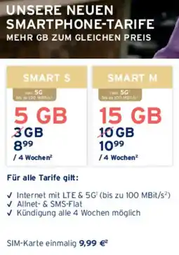 Tchibo SMARTPHONE-TARIFE SMART S Angebot