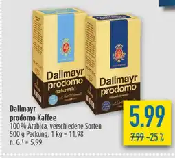 diska Dallmayr prodomo Kaffee Angebot