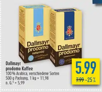 diska Dallmayr prodomo Kaffee Angebot