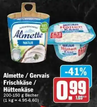 AEZ Almette / Gervais Frischkäse / Hüttenkäse Angebot