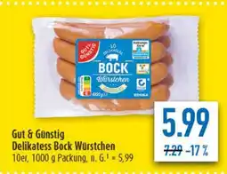 diska Gut & Günstig Delikatess Bock Würstchen Angebot