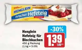 AEZ Henglein Hefeteig für Blechkuchen Angebot