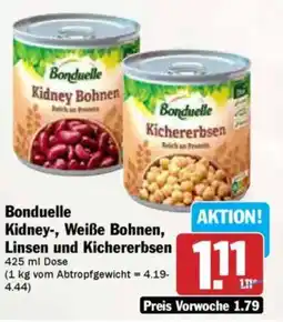 AEZ Bonduelle Kidney-, Weiße Bohnen, Linsen und Kichererbsen Angebot