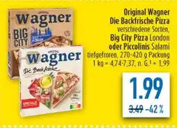 diska Original Wagner Die Backfrische Pizza, Big City Pizza London oder Piccolinis Salami Angebot