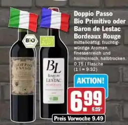 AEZ Doppio Passo Bio Primitivo oder Baron de Lestac Bordeaux Rouge Angebot