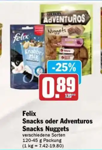 AEZ Felix Snacks oder Adventuros Snacks Nuggets Angebot