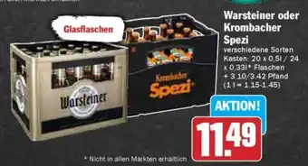 AEZ Warsteiner oder Krombacher Spezi Angebot