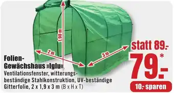 B1 Discount Baumarkt Folien- Gewächshaus Iglu Angebot