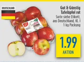 diska Gut & Günstig Tafeläpfel rot Angebot