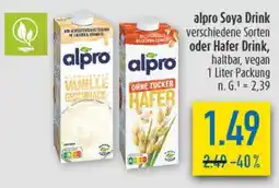 diska alpro Soya Drink oder Hafer Drink Angebot