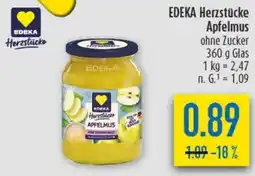 diska EDEKA Herzstücke Apfelmus Angebot