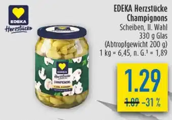 diska EDEKA Herzstücke Champignons Angebot