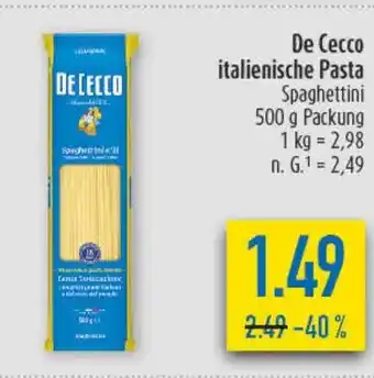 diska De Cecco italienische Pasta Angebot