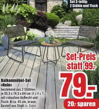 B1 Discount Baumarkt Balkonmöbel-Set Nele Angebot