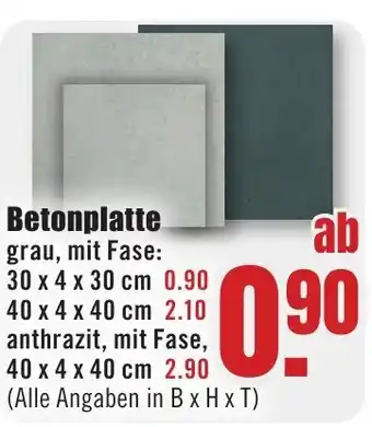 B1 Discount Baumarkt Betonplatte Angebot