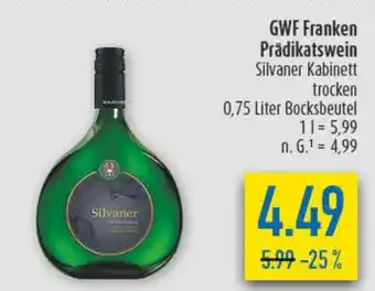 diska GWF Franken Prädikatswein Angebot