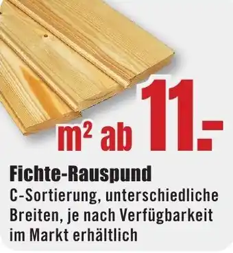 B1 Discount Baumarkt Fichte-Rauspund Angebot