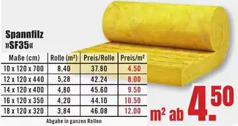 B1 Discount Baumarkt Spannfilz SF35 Angebot