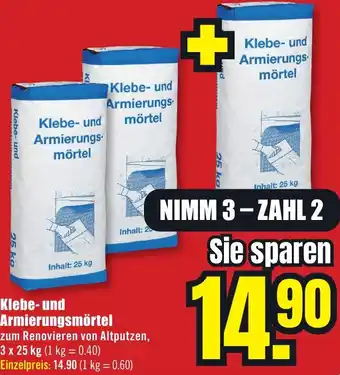 B1 Discount Baumarkt Klebe-und Armierungsmörtel Angebot