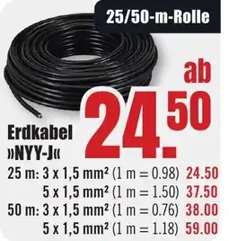 B1 Discount Baumarkt Erdkabel NYY-J Angebot