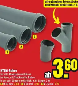 B1 Discount Baumarkt HTEM-Rohre Angebot