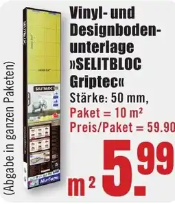 B1 Discount Baumarkt Vinyl- und Designboden- unterlage SELITBLOC Griptec Angebot