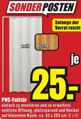 B1 Discount Baumarkt PVC-Falttür SONDER POSTEN Angebot