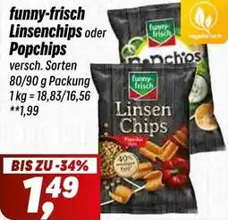 Simmel funny-frisch Linsenchips oder Popchips Angebot