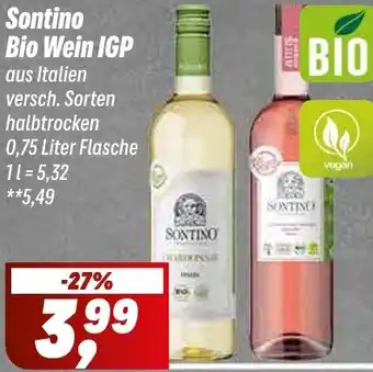 Simmel Sontino Bio Wein IGP Angebot