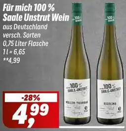 Simmel Für mich 100% Saale Unstrut Wein Angebot