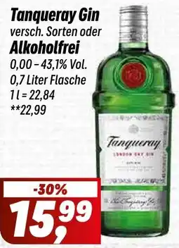 Simmel Tanqueray Gin oder Alkoholfrei Angebot