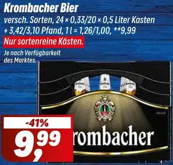 Simmel Krombacher Bier Angebot