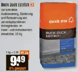 V Baumarkt quick-mix Ruck-Zuck Estrich Angebot