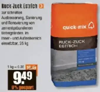 V Baumarkt quick-mix Ruck-Zuck Estrich Angebot