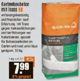 V Baumarkt quick-mix Gartenbaubeton mit Trass Angebot